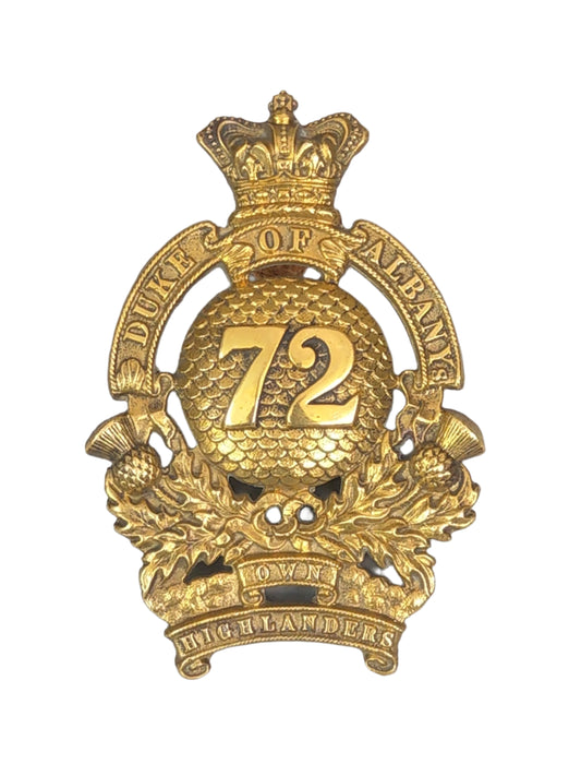 72nd Duke of Albany's Own Highlanders Regiment of Foot Feather Bonnet Badge