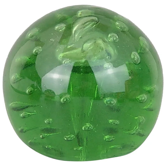 Antique Large Green dump paperweight controlled bubble and mushroom