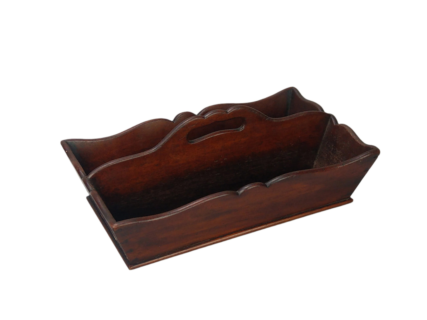 Antique Mahogany Cutlery Caddy Tray c.1830