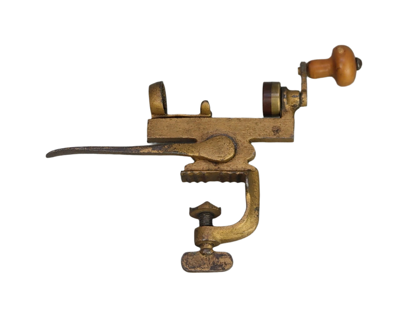 Antique shotgun cartridge loader Sixteen Bore vice mounted tool