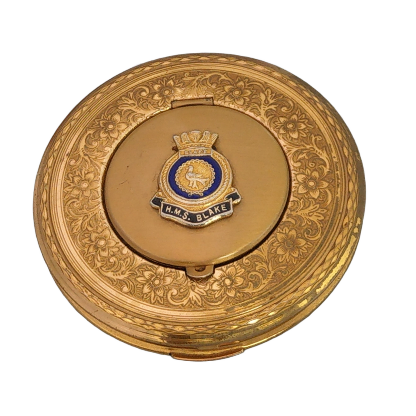HMS Blake powder box compact with photo locked