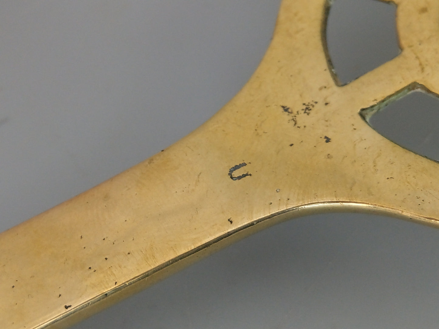 Welsh pierced Brass skimmer c1900