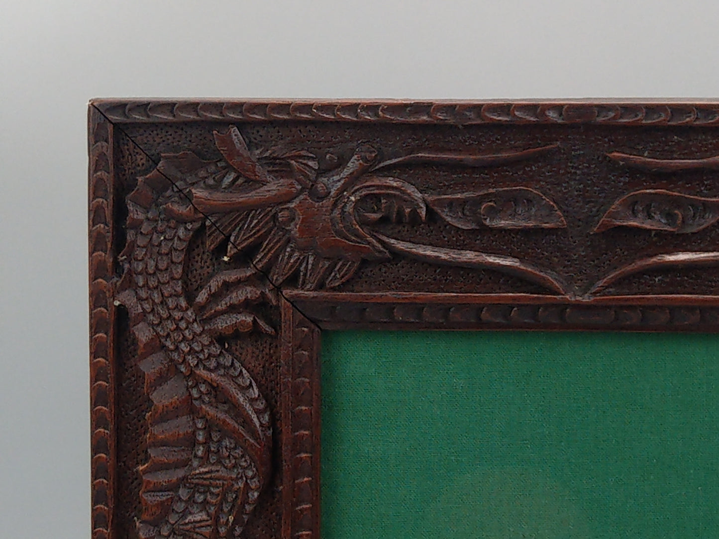 Chinese Photo Frame Carved wood with Dragons and Quilin c1900s