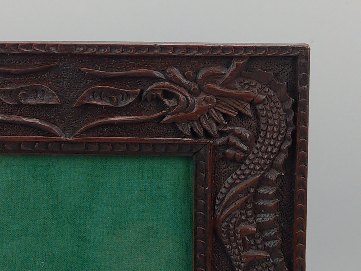 Chinese Photo Frame Carved wood with Dragons and Quilin c1900s