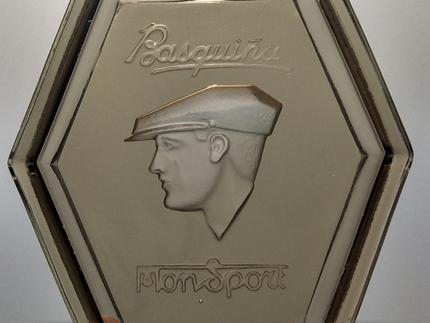 Ashtray Spanish Basquina Monsport Smoked Pressed Glass