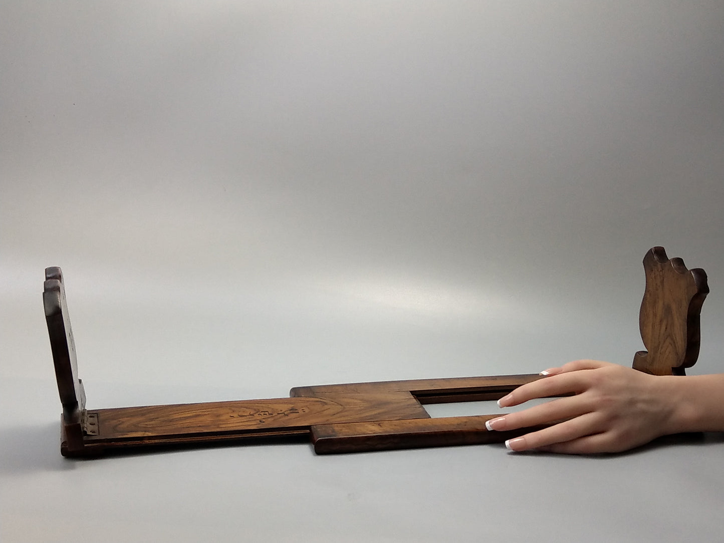 Antique book slide Olive wood with Jerusalem Cross maker LJS Jerusalem