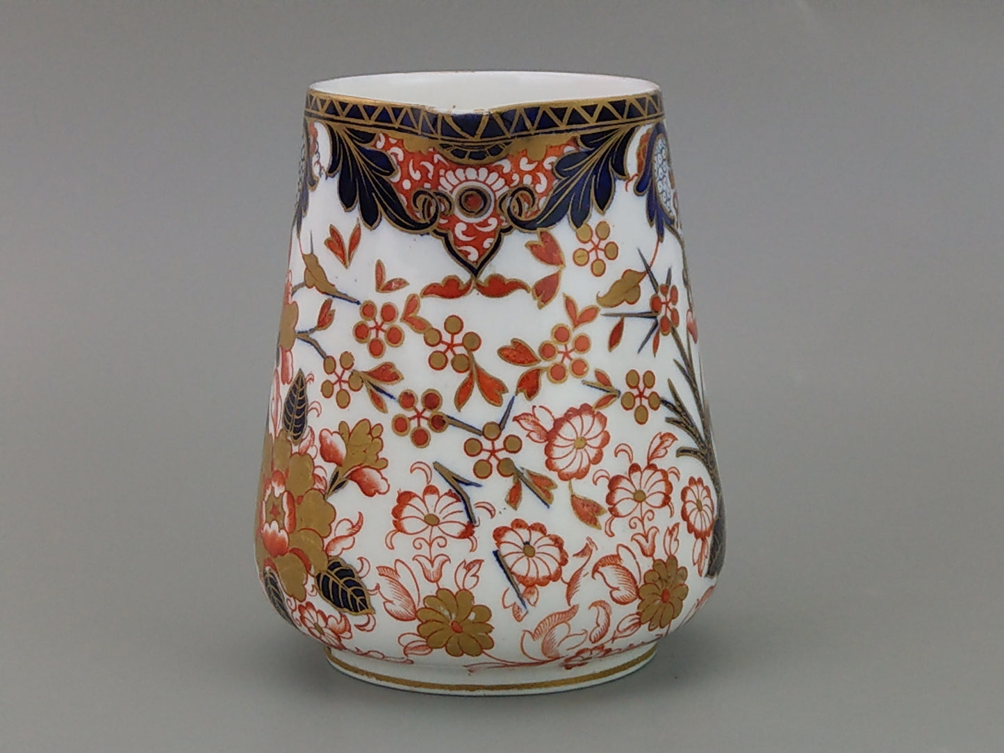 Imari Royal Crown Derby milk jug, King pattern, c. 1820, retail stamp Messrs Daniell, London