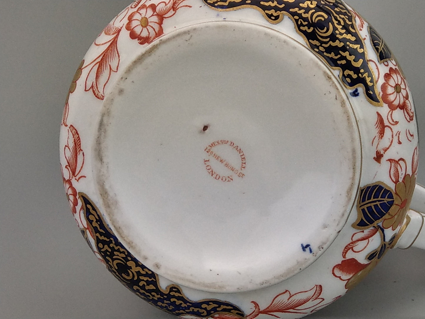 Imari Royal Crown Derby milk jug, King pattern, c. 1820, retail stamp Messrs Daniell, London