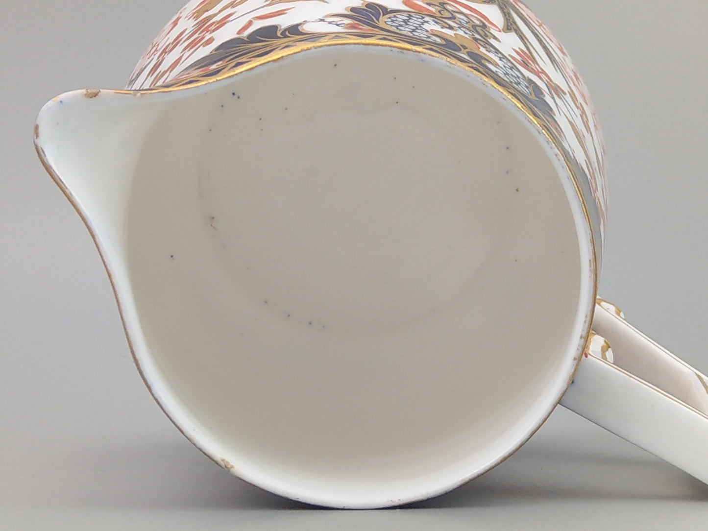 Imari Royal Crown Derby milk jug, King pattern, c. 1820, retail stamp Messrs Daniell, London