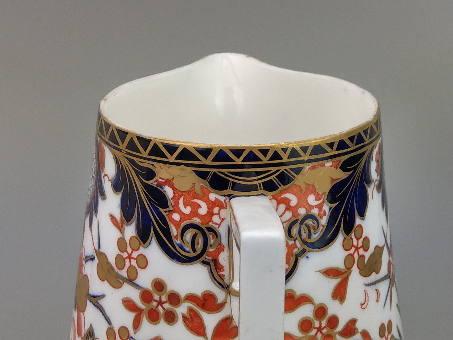 Imari Royal Crown Derby milk jug, King pattern, c. 1820, retail stamp Messrs Daniell, London