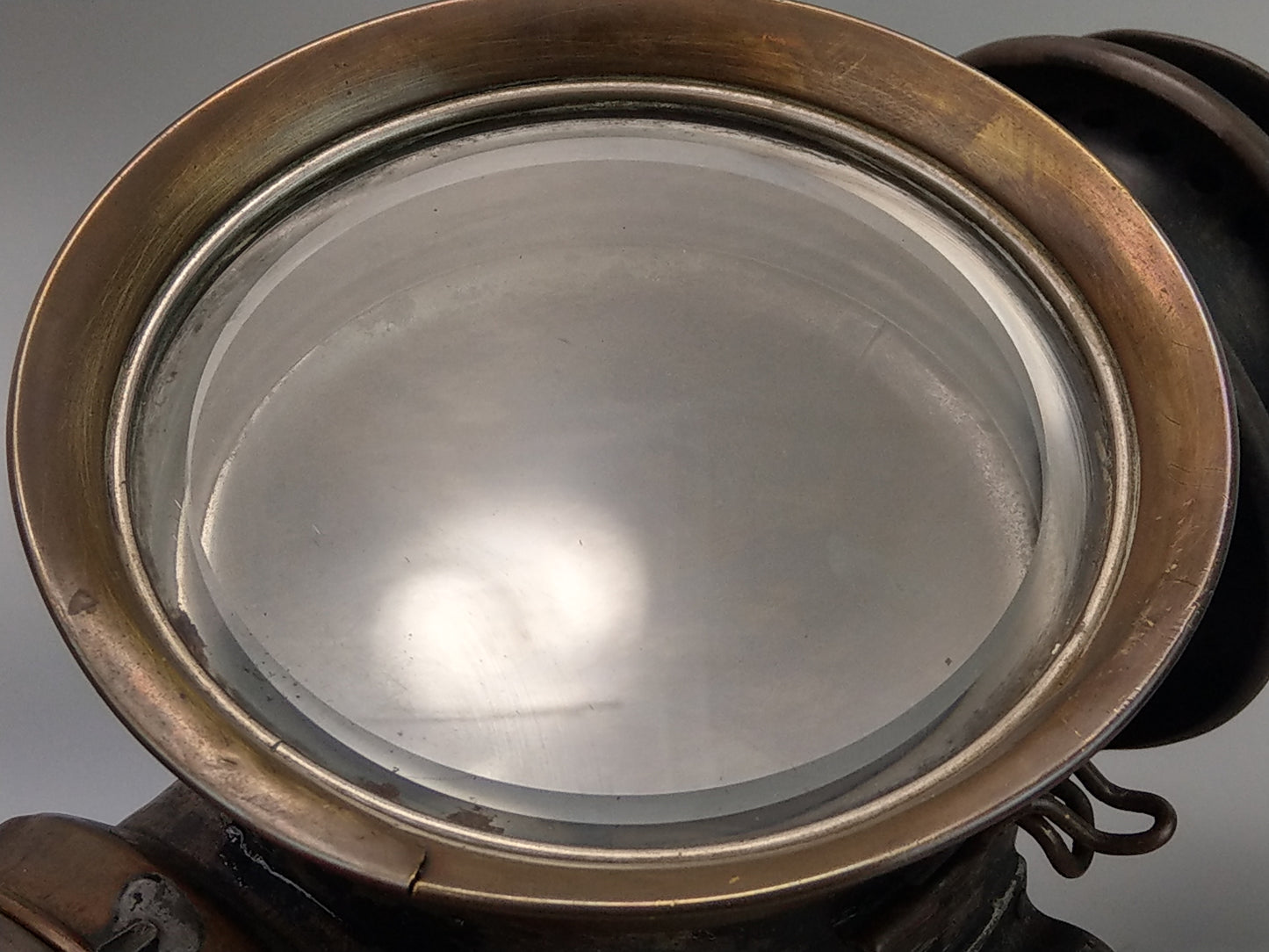 Antique Car Lamp, Rochester, New York, c.1893, with bevelled glass