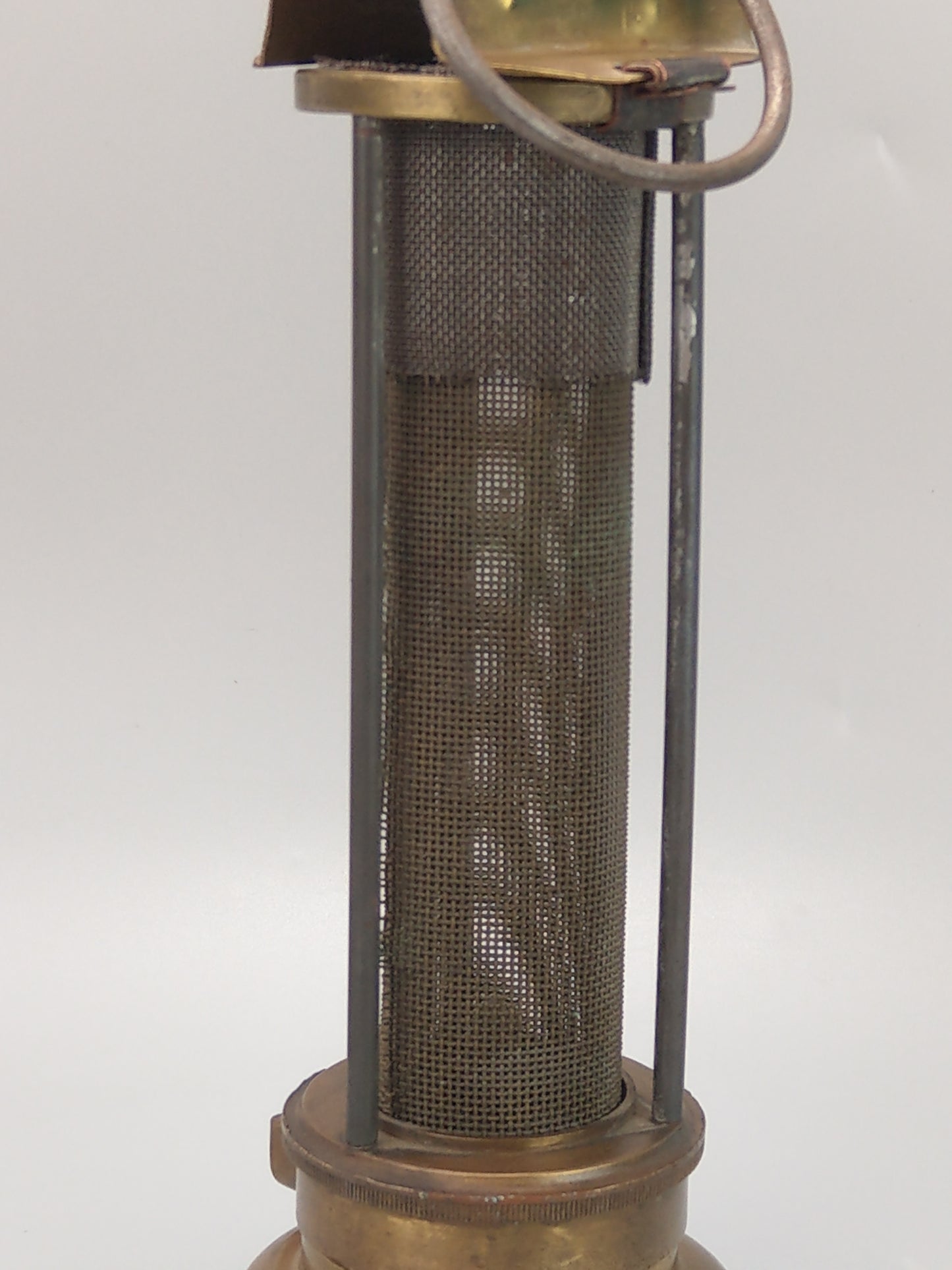 Antique Brass Miner's Lamp Davy