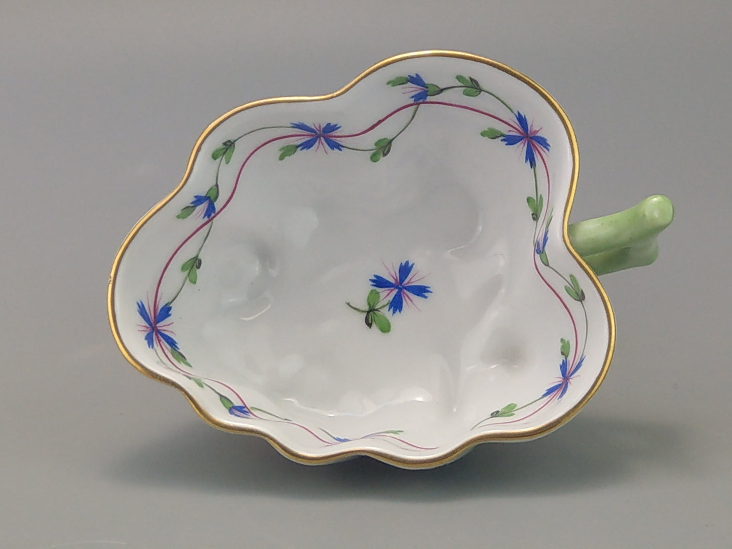 Open Sugar bowl Herend porcelain Cornflower Blue Garland