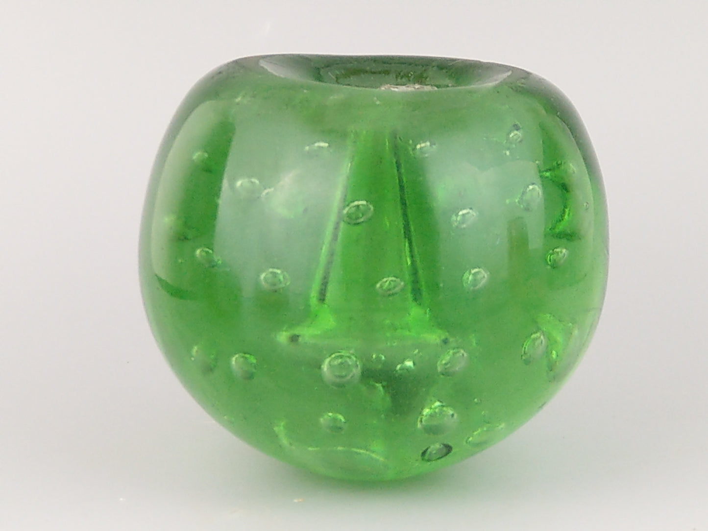 Antique Large Green dump paperweight controlled bubble and mushroom