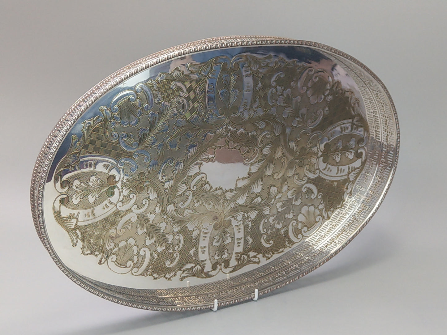 Oval Gallery Tray, Silver-Plated, Viners Sheffield