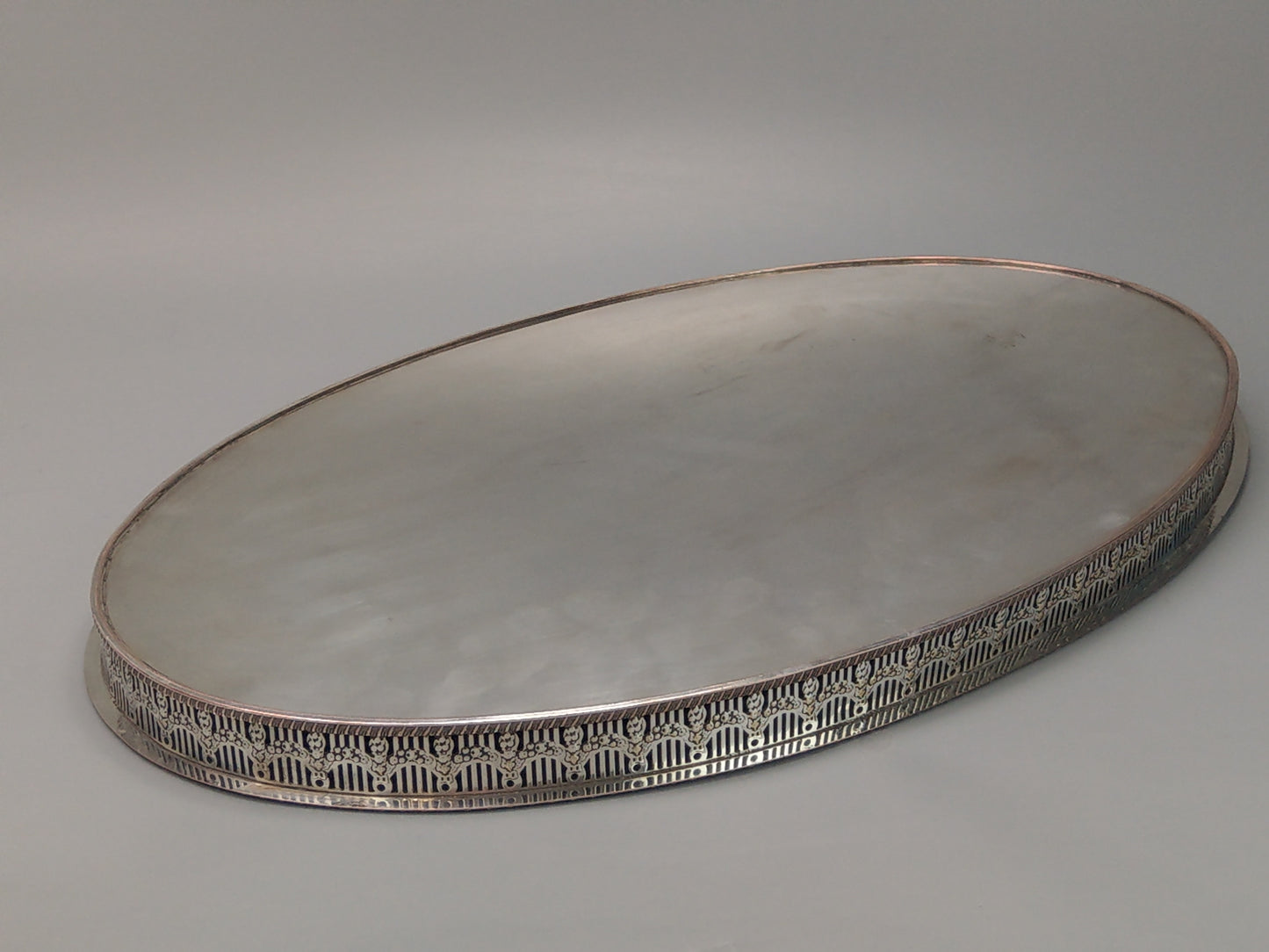 Oval Gallery Tray, Silver-Plated, Viners Sheffield
