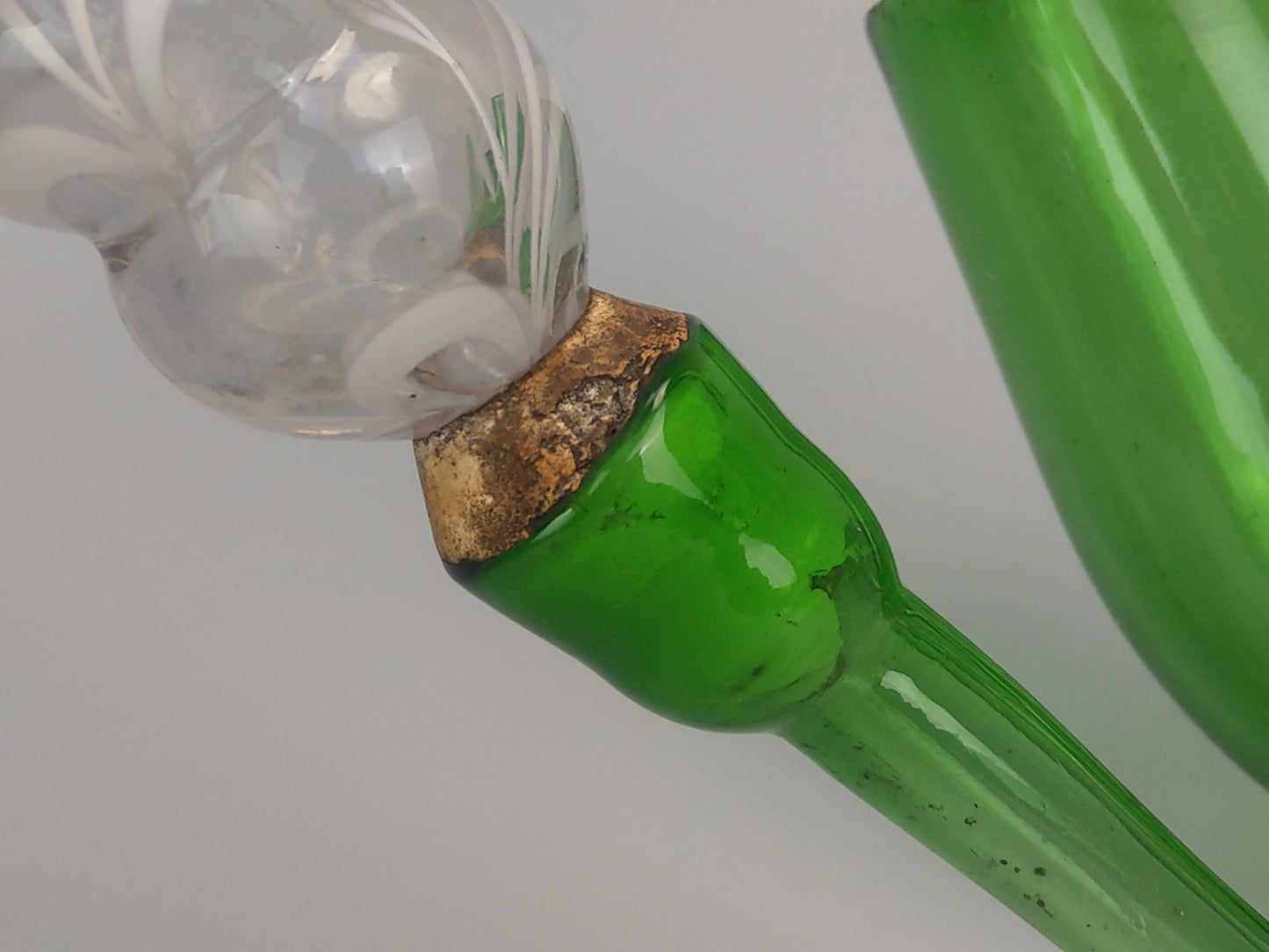 Large Nailsea glass pipe Antique tobacconist shop display