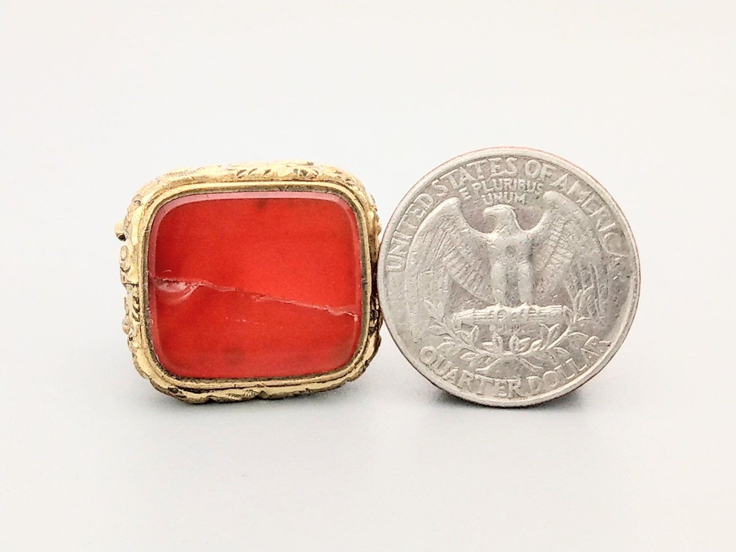 Antique Large Ornate Carnelian Seal Fob