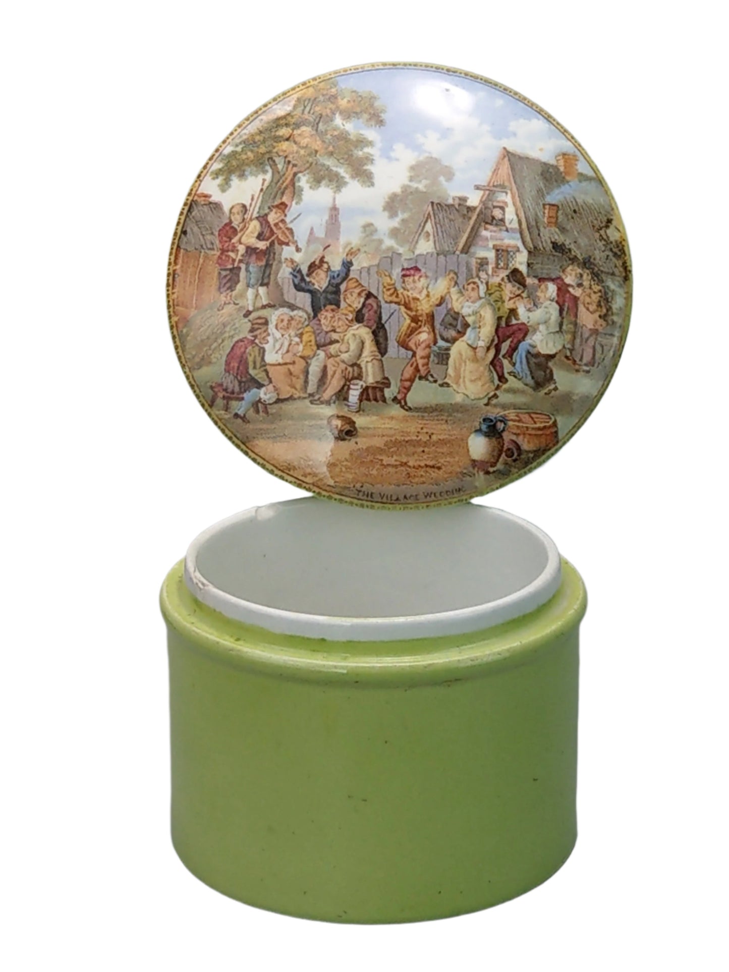 Pratt Ware Green Pot with Lid The Village Wedding