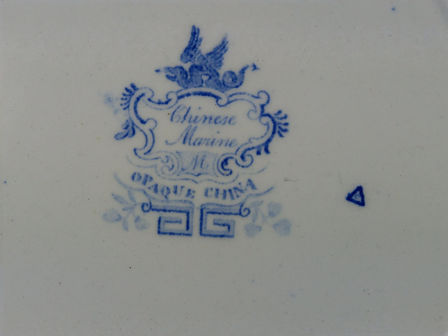 Blue and White Soup Plate Minton Chinese Marine Opaque China c.1830