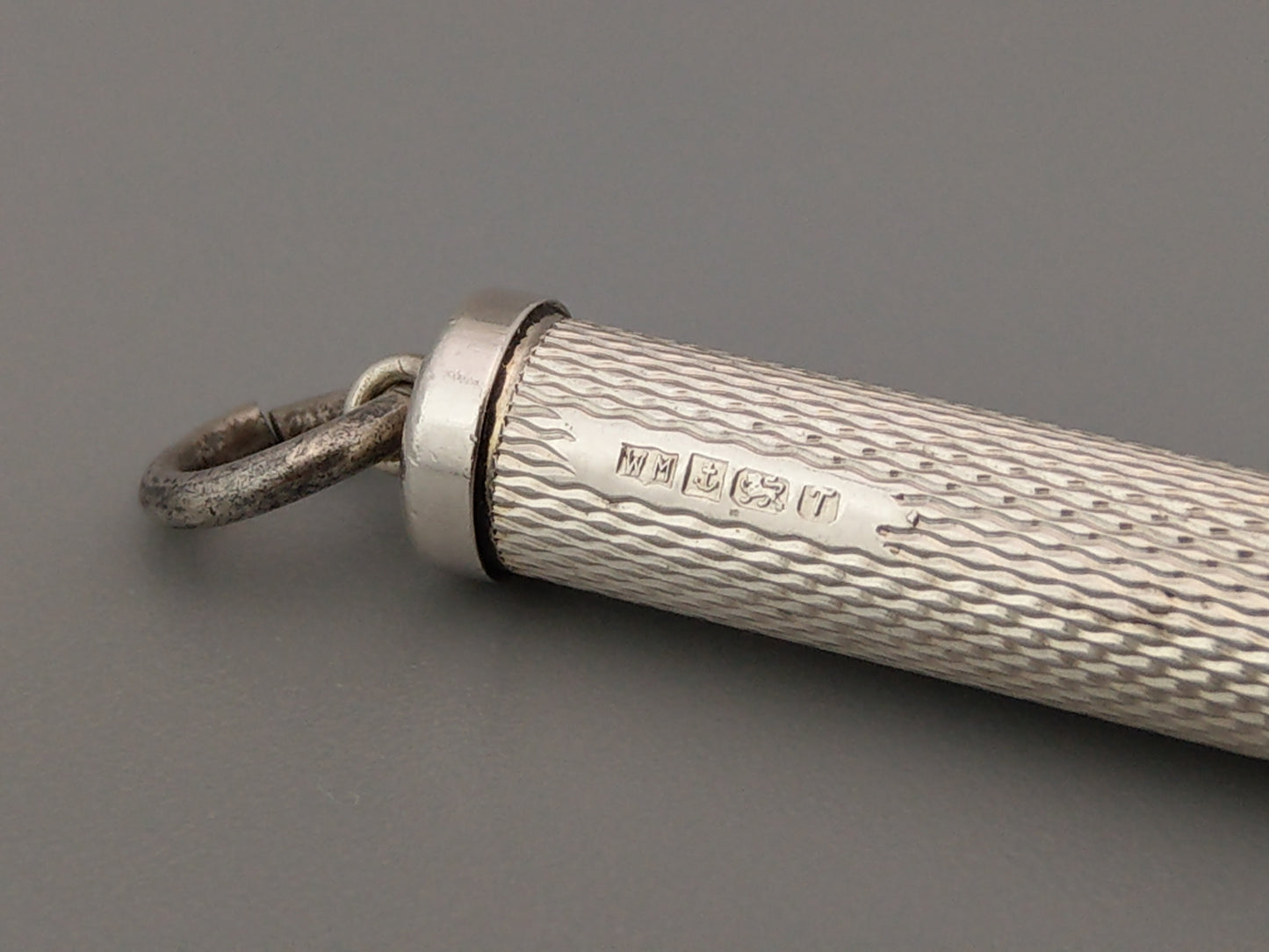 Sterling silver Toothpick pendant with gold tip by William Manton