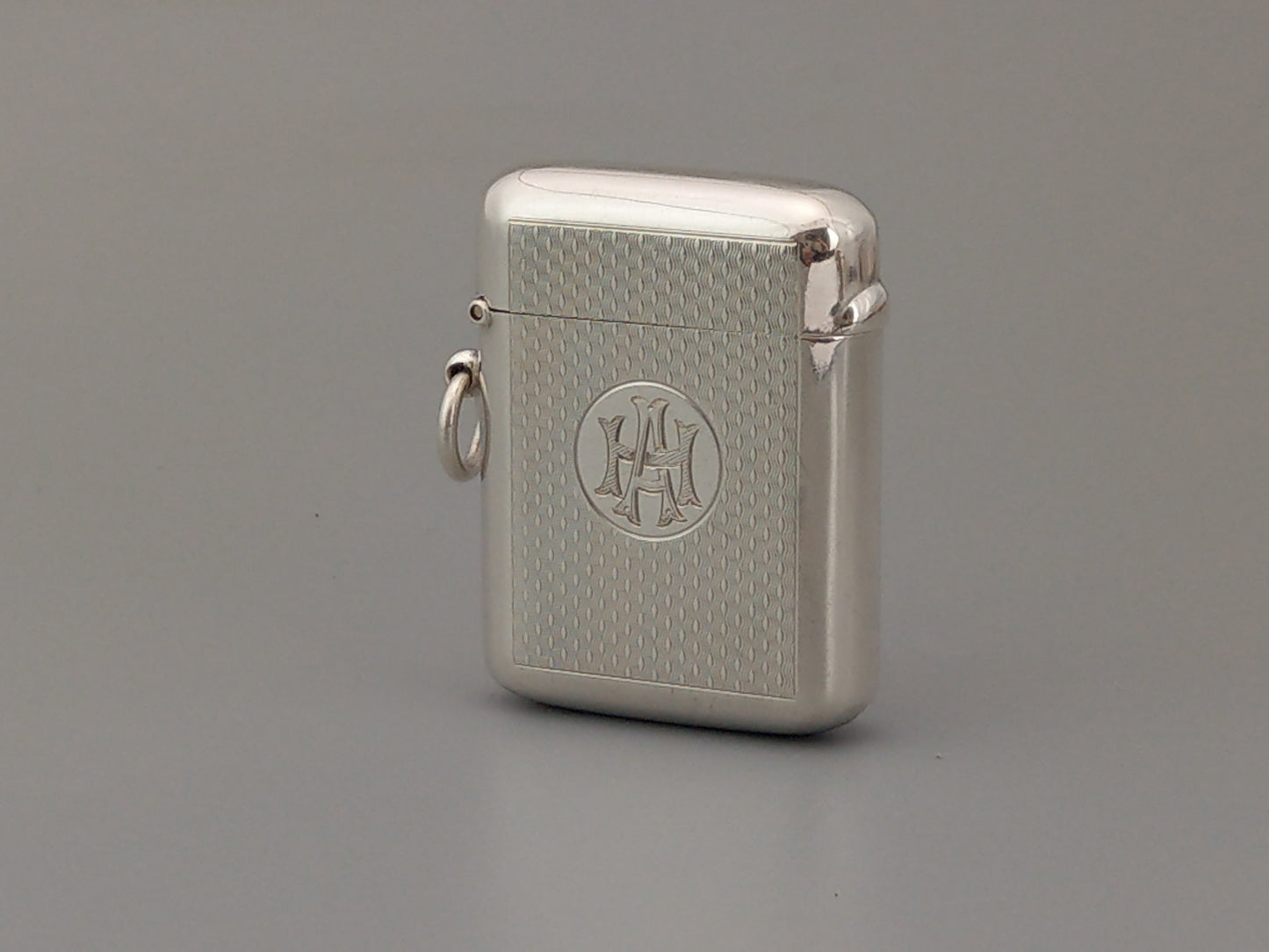 Sterling Silver Match Vesta Case Seamless by Sampson and Mordan