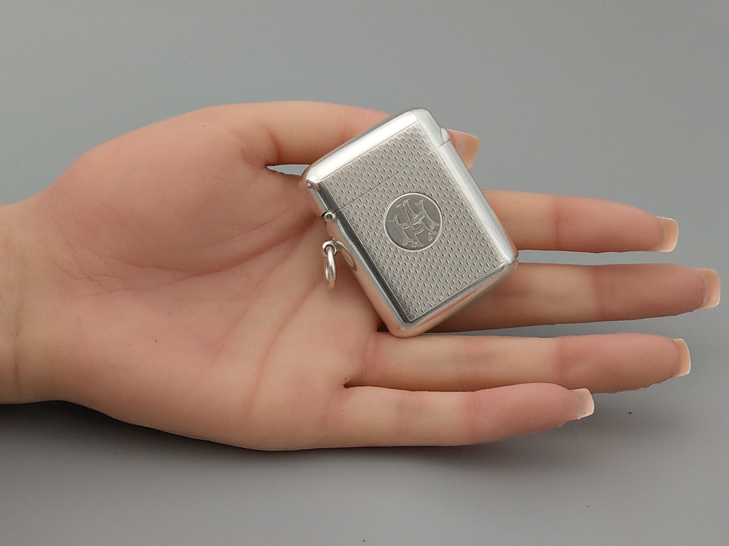 Sterling Silver Match Vesta Case Seamless by Sampson and Mordan