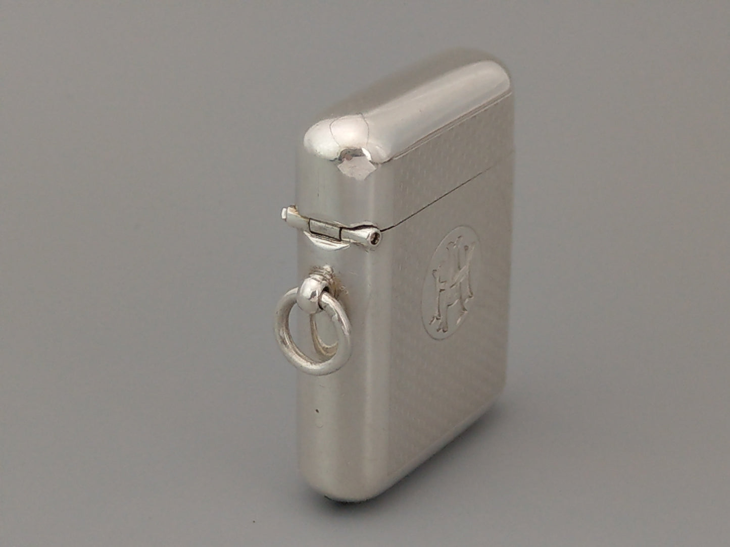 Sterling Silver Match Vesta Case Seamless by Sampson and Mordan