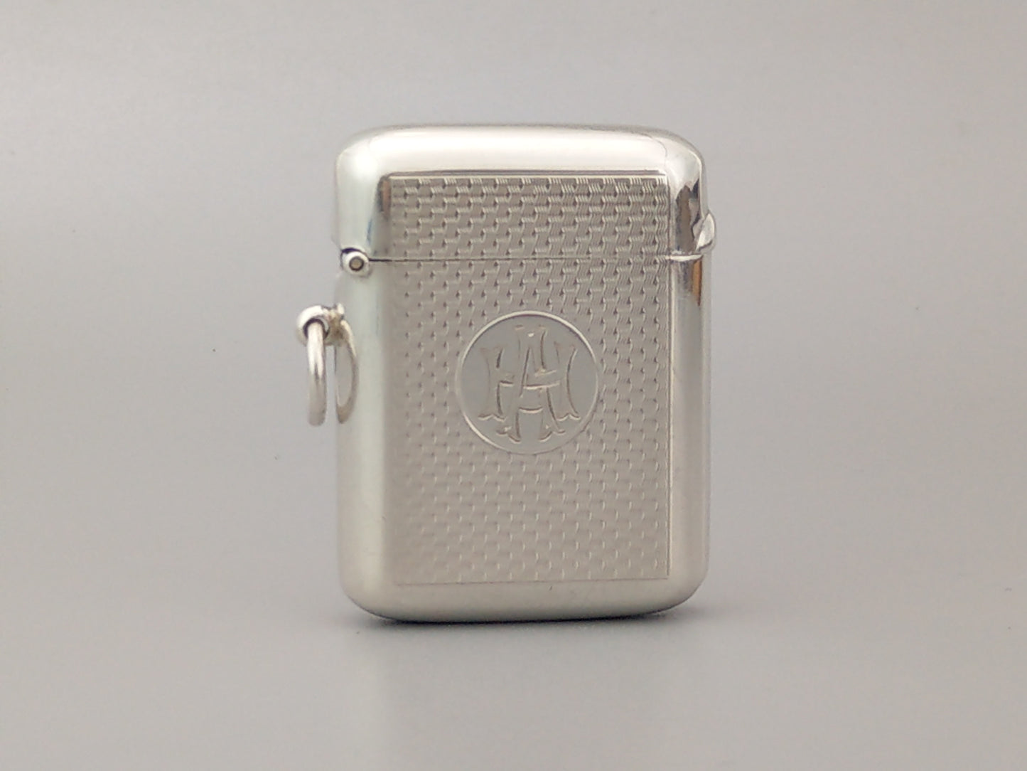Sterling Silver Match Vesta Case Seamless by Sampson and Mordan