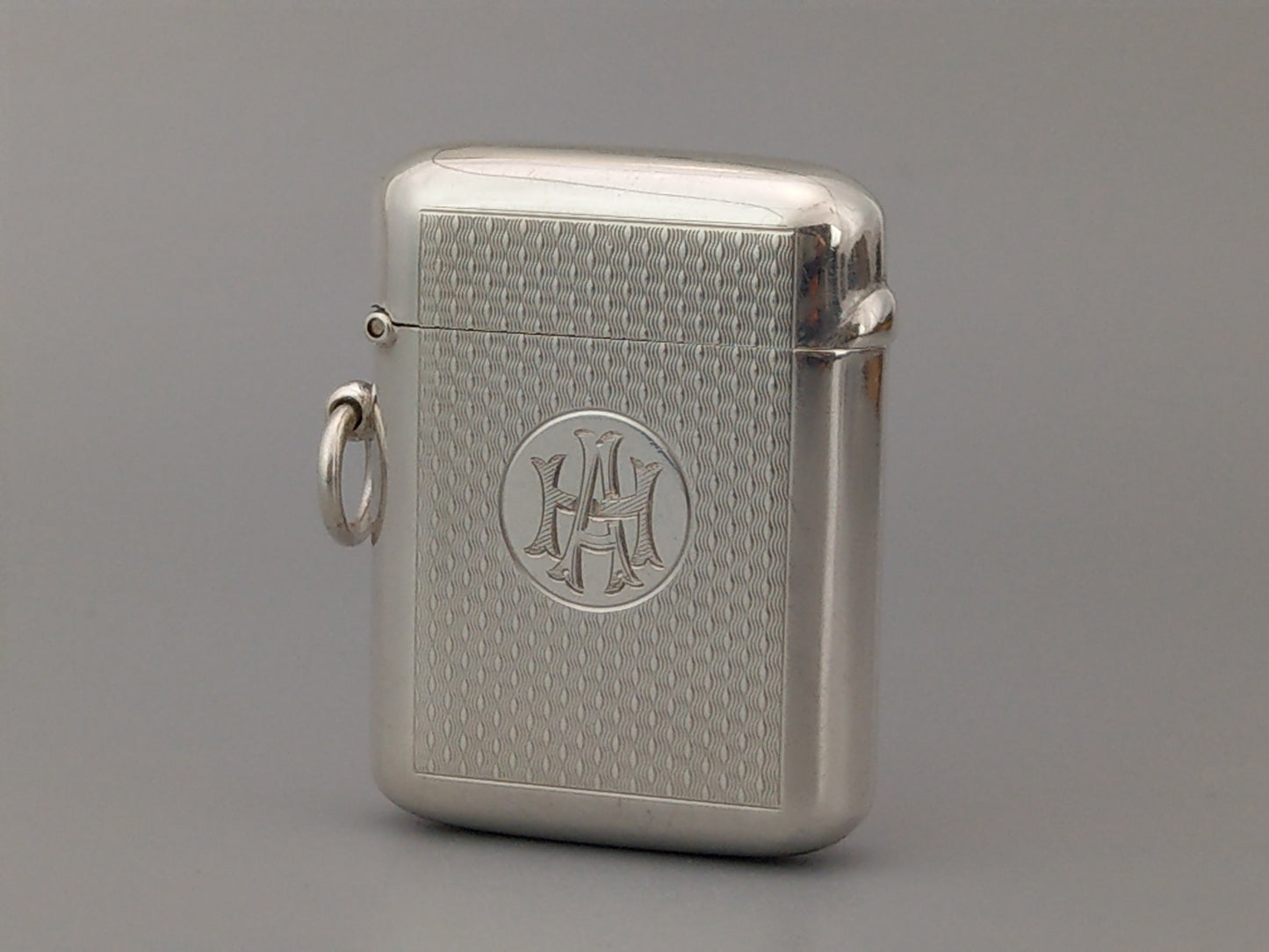Sterling Silver Match Vesta Case Seamless by Sampson and Mordan