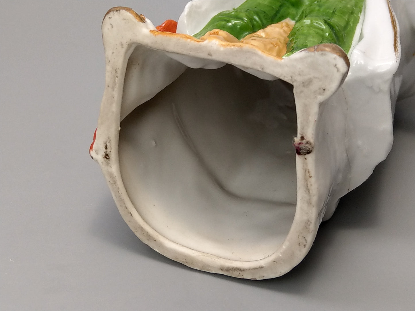 Nodding head figurine: Gentleman with umbrella, German bisque porcelain