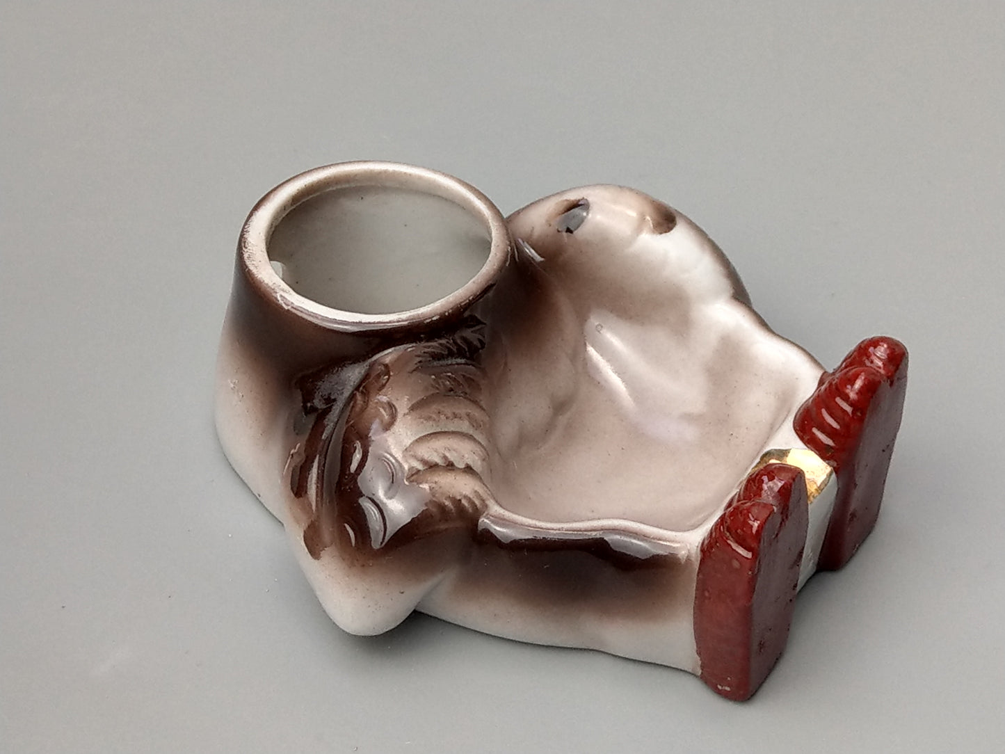 Nodding head Ashtray Owl Japanese Patent T.T c1940