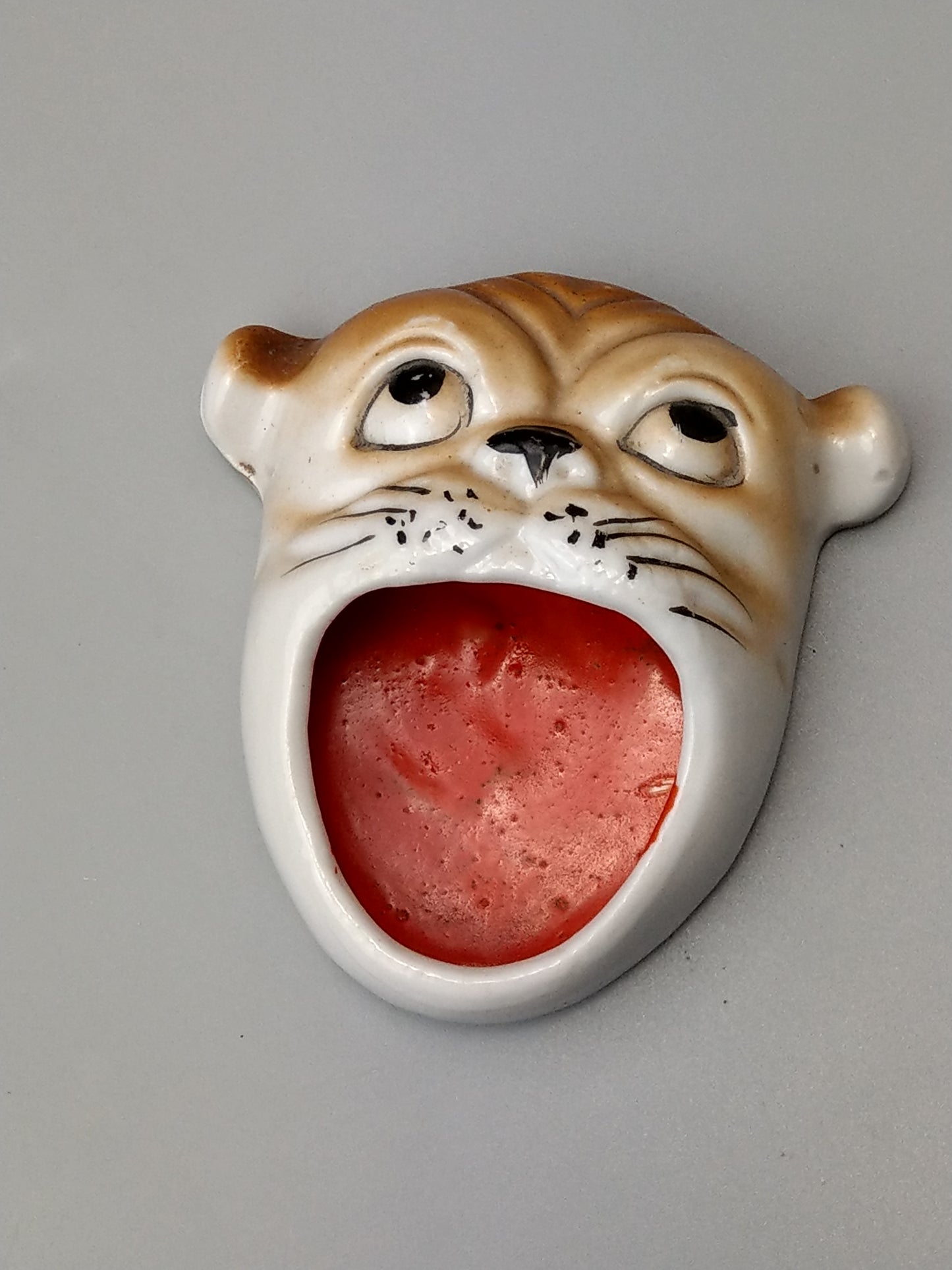 Mask Head Ashtray Devil Ugly Japanese Novelty Ashtray, c.1920