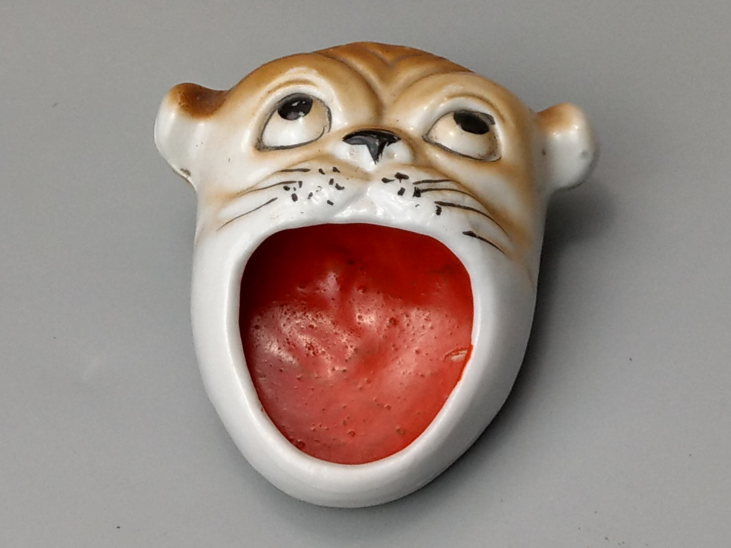 Mask Head Ashtray Devil Ugly Japanese Novelty Ashtray, c.1920