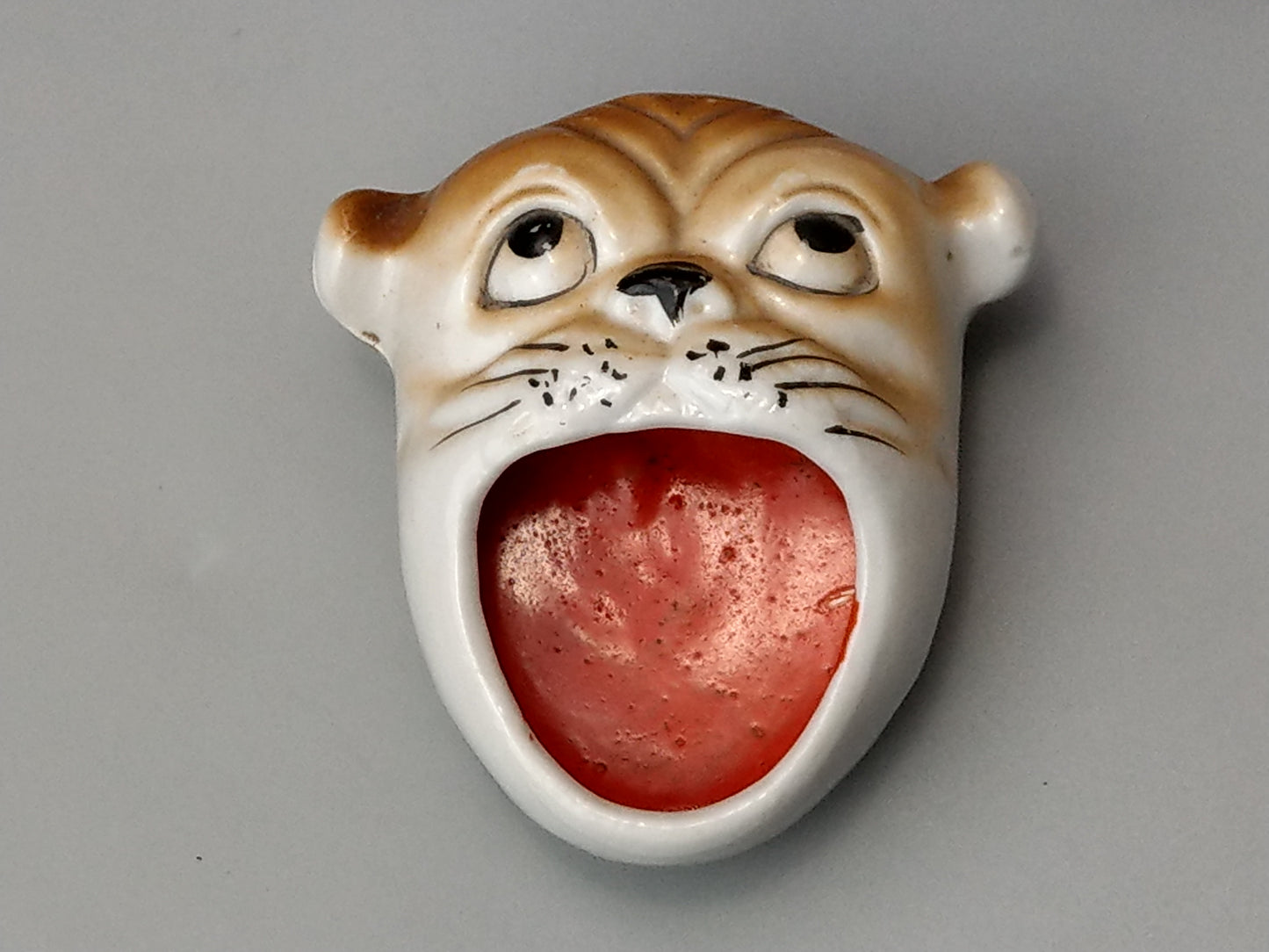 Mask Head Ashtray Devil Ugly Japanese Novelty Ashtray, c.1920