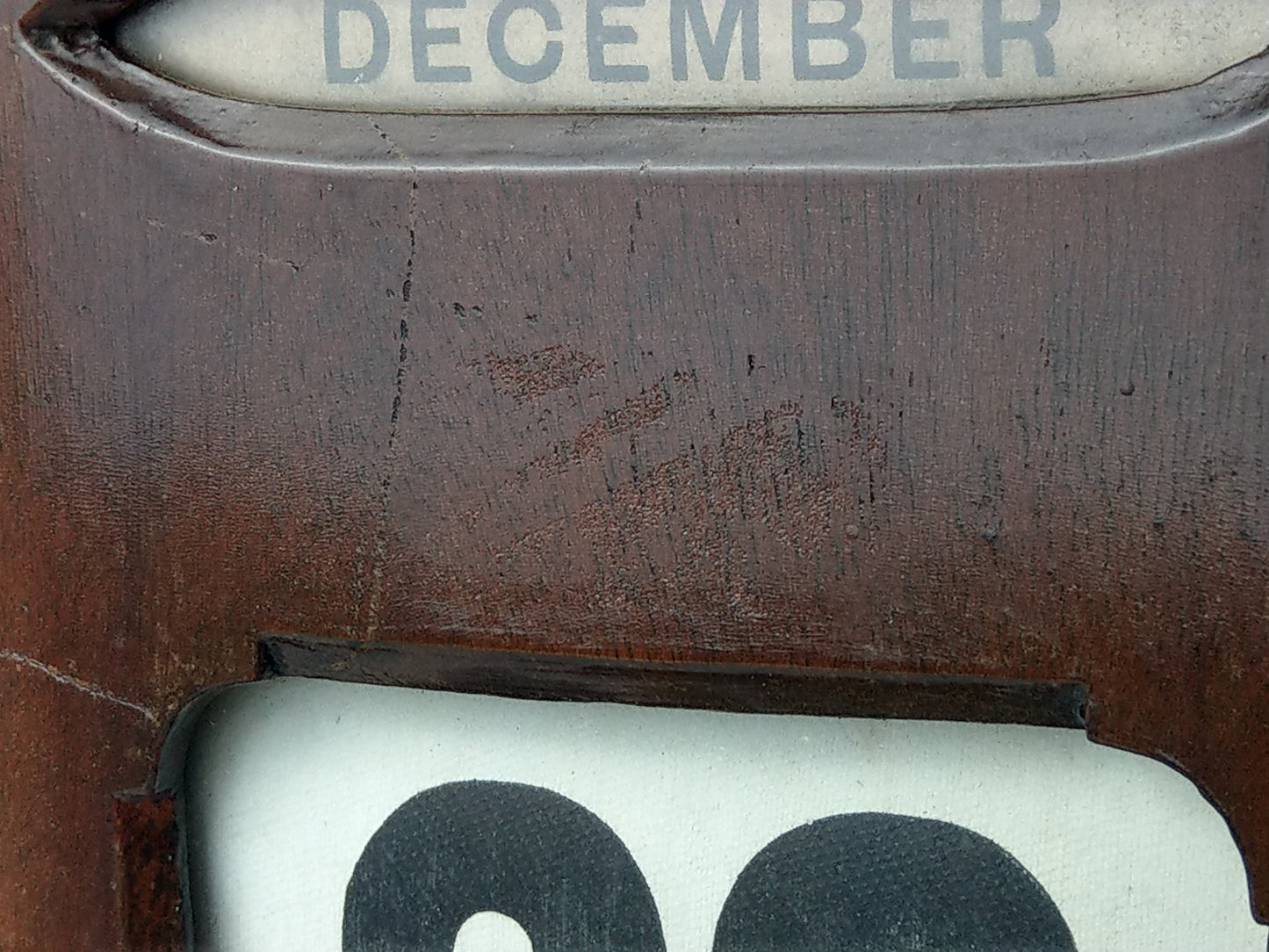 Antique Large Mahogany Perpetual Desk Calendar