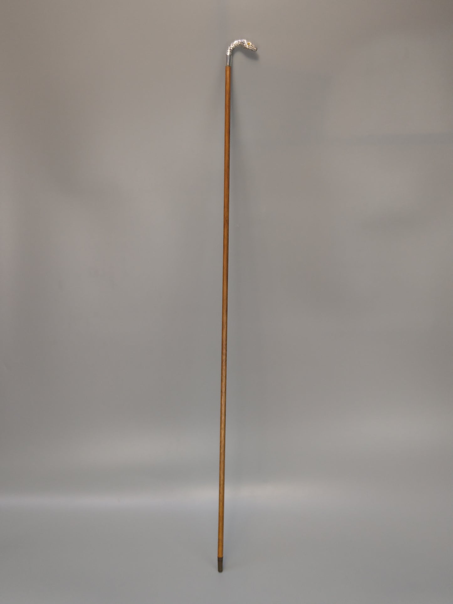 Lady's Decorative Antique Walking Stick with Silver Snake Handle by Charles Boyton & Son