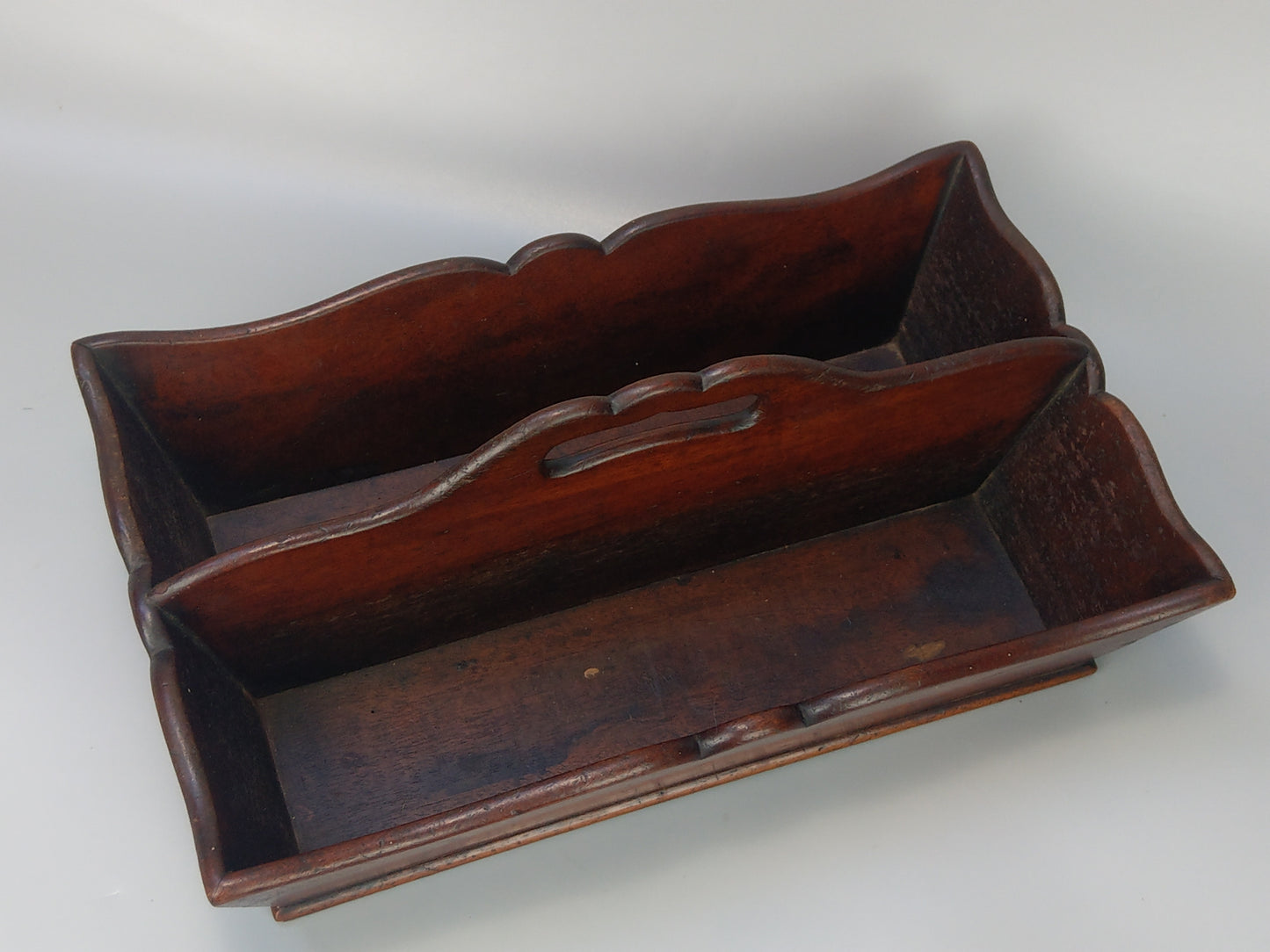 Antique Mahogany Cutlery Caddy Tray c.1830