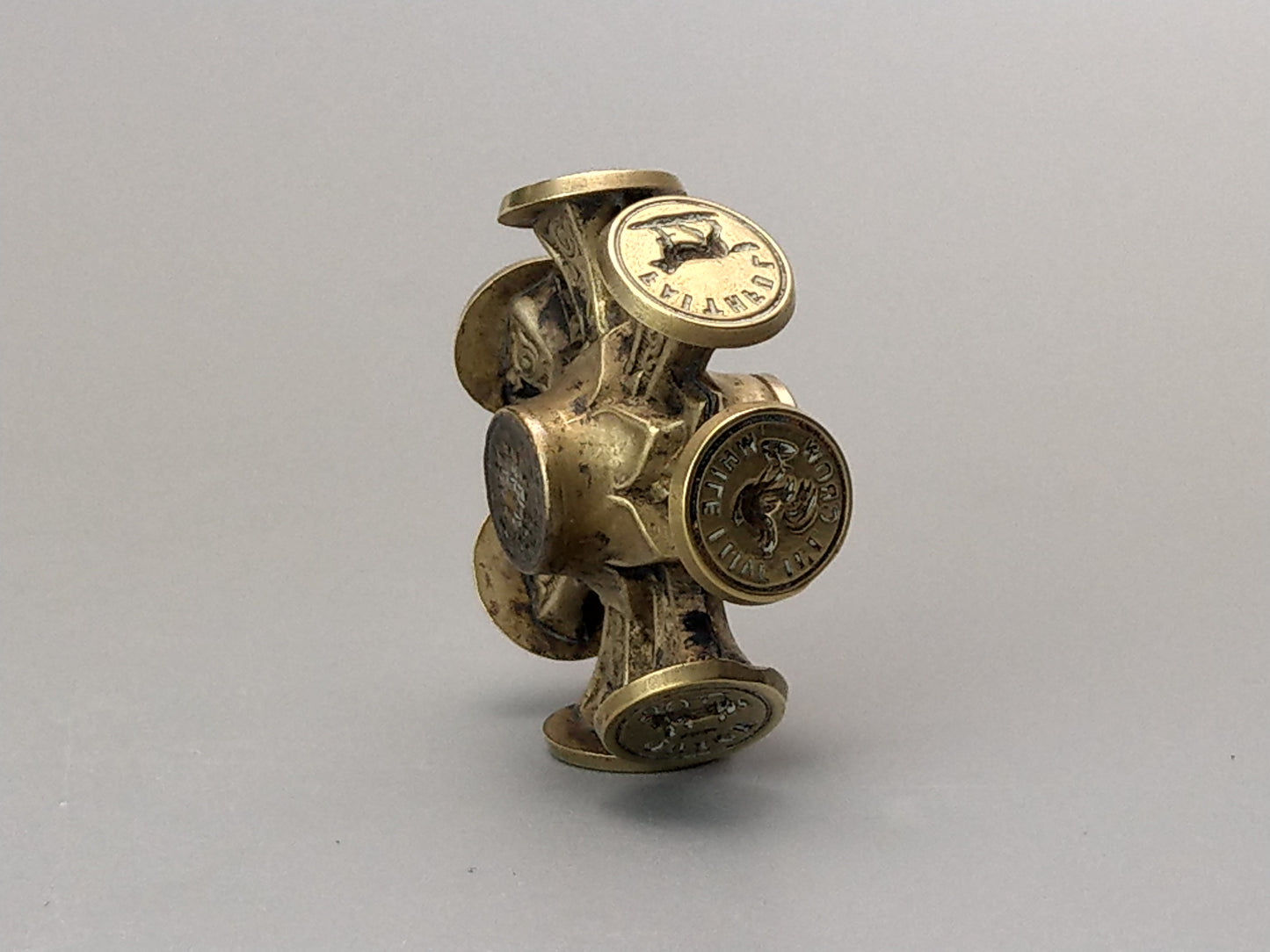 Victorian Brass Intaglio Seal Wheel