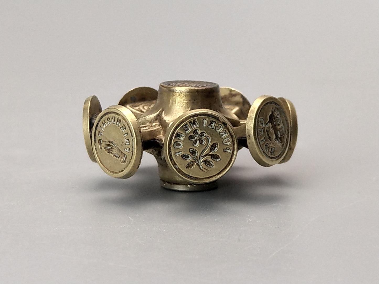 Victorian Brass Intaglio Seal Wheel