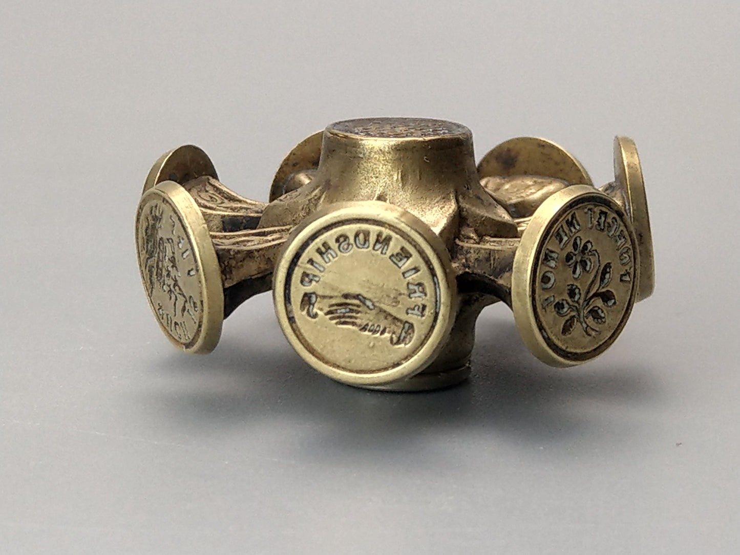 Victorian Brass Intaglio Seal Wheel