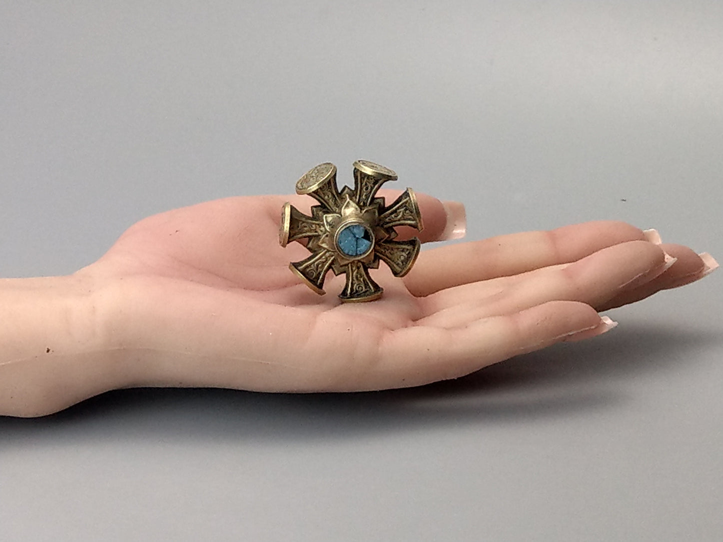 Victorian Brass Intaglio Seal Wheel