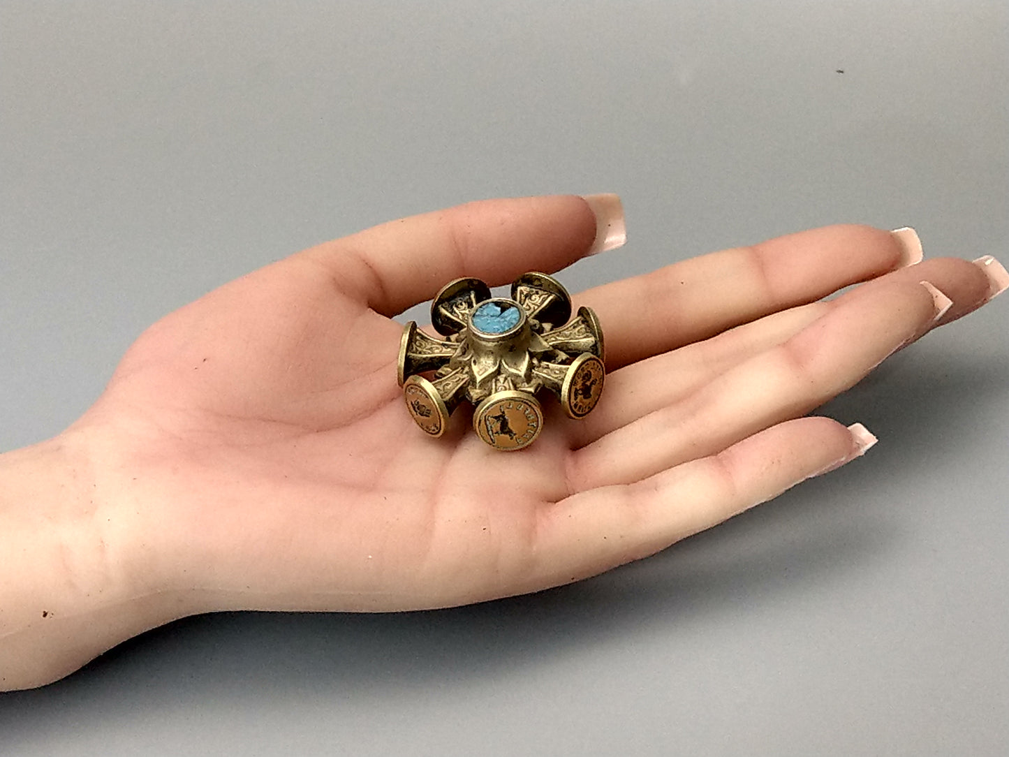 Victorian Brass Intaglio Seal Wheel