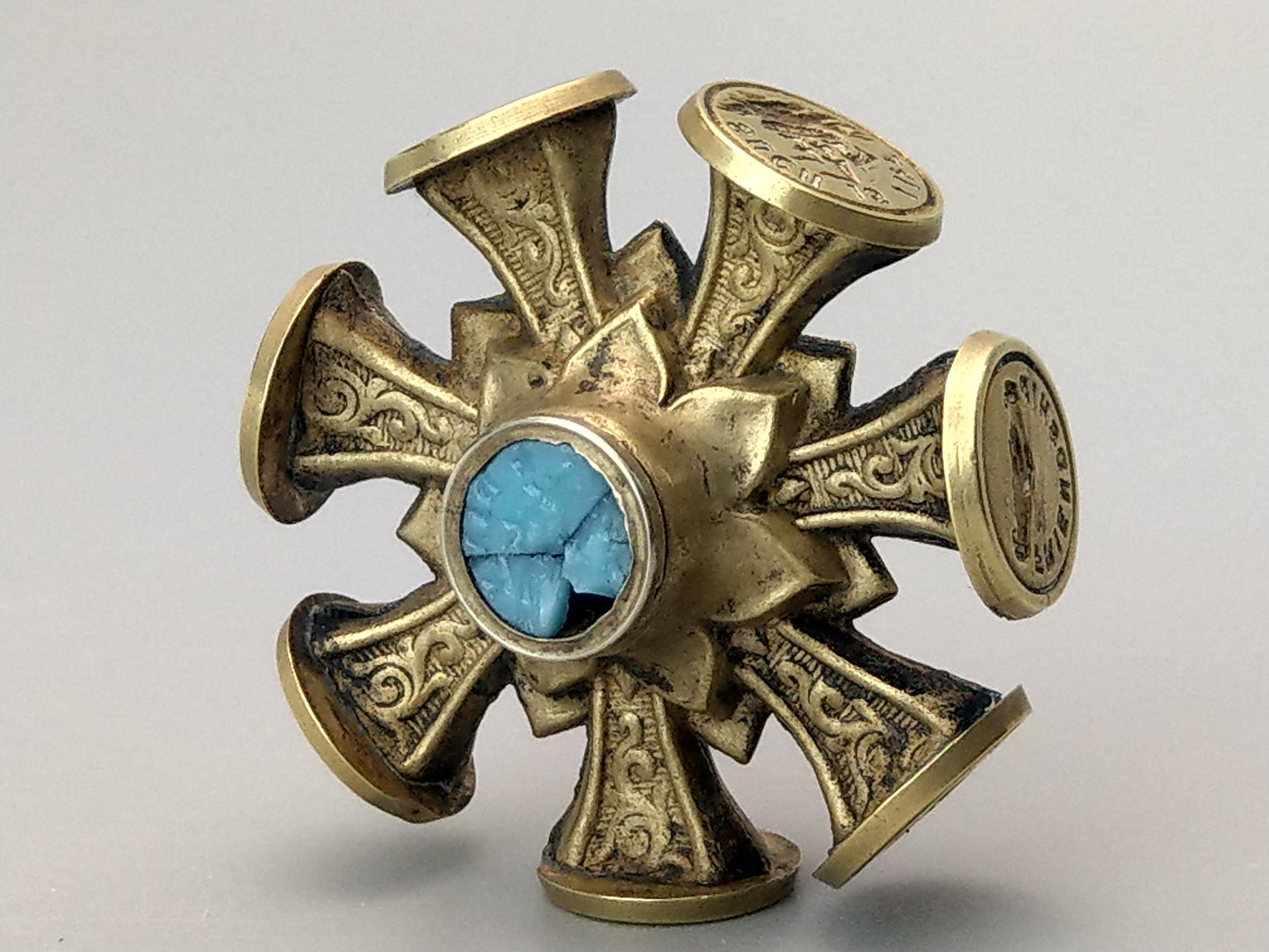 Victorian Brass Intaglio Seal Wheel