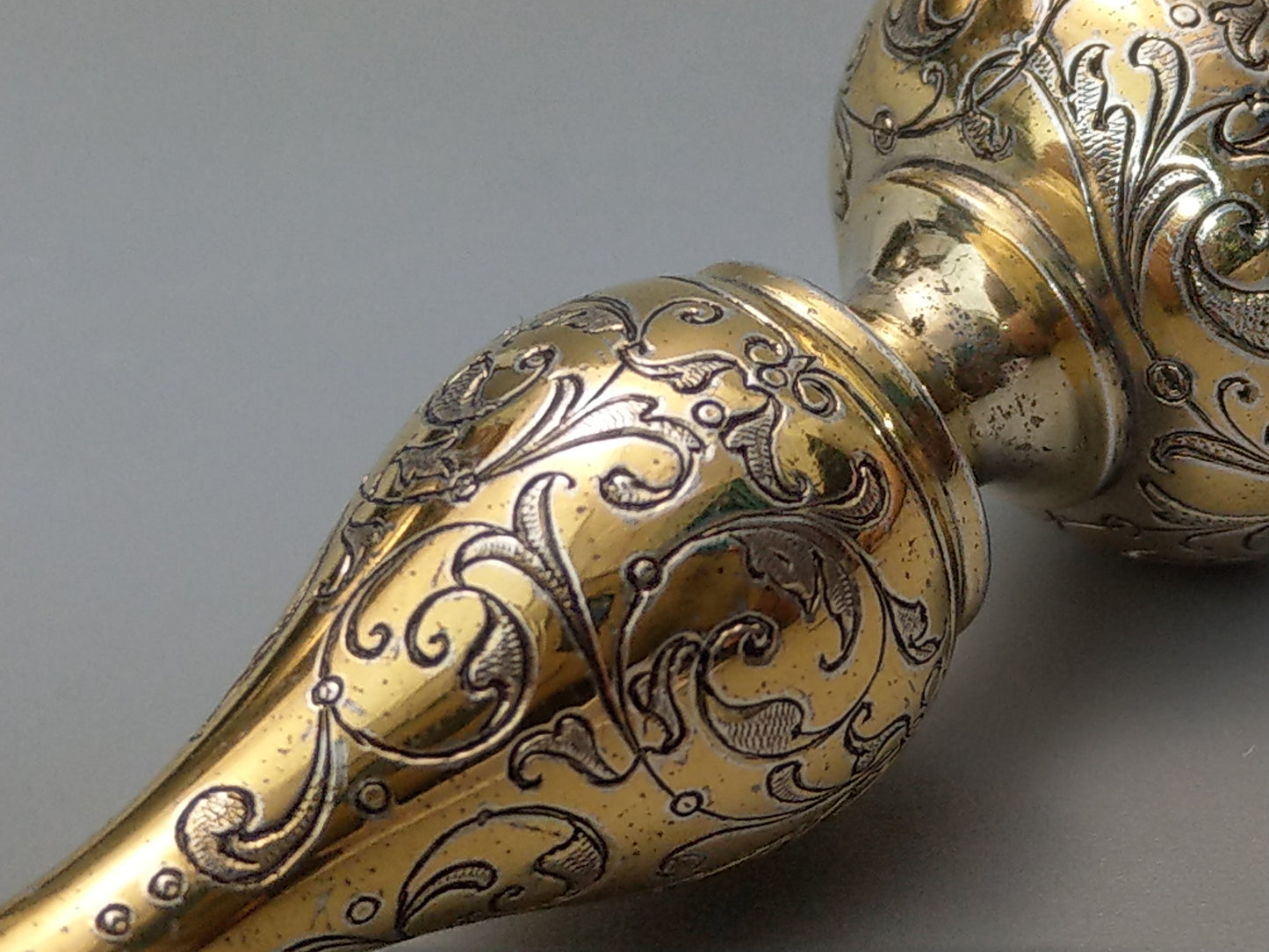 Antique Desk Wax Seal Monogram M C Gold Gilt on silver by Foehr Eduard Stuttgart German