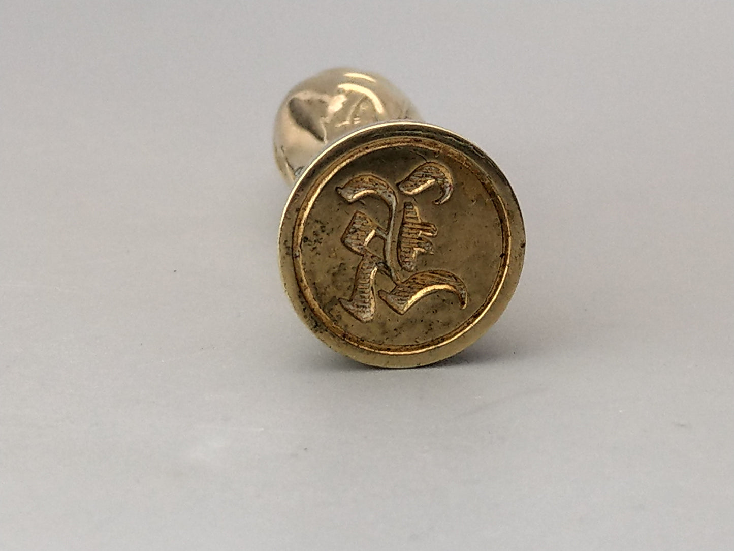 Antique Desk Wax Seal Acorn Top Letter K by J.W and co