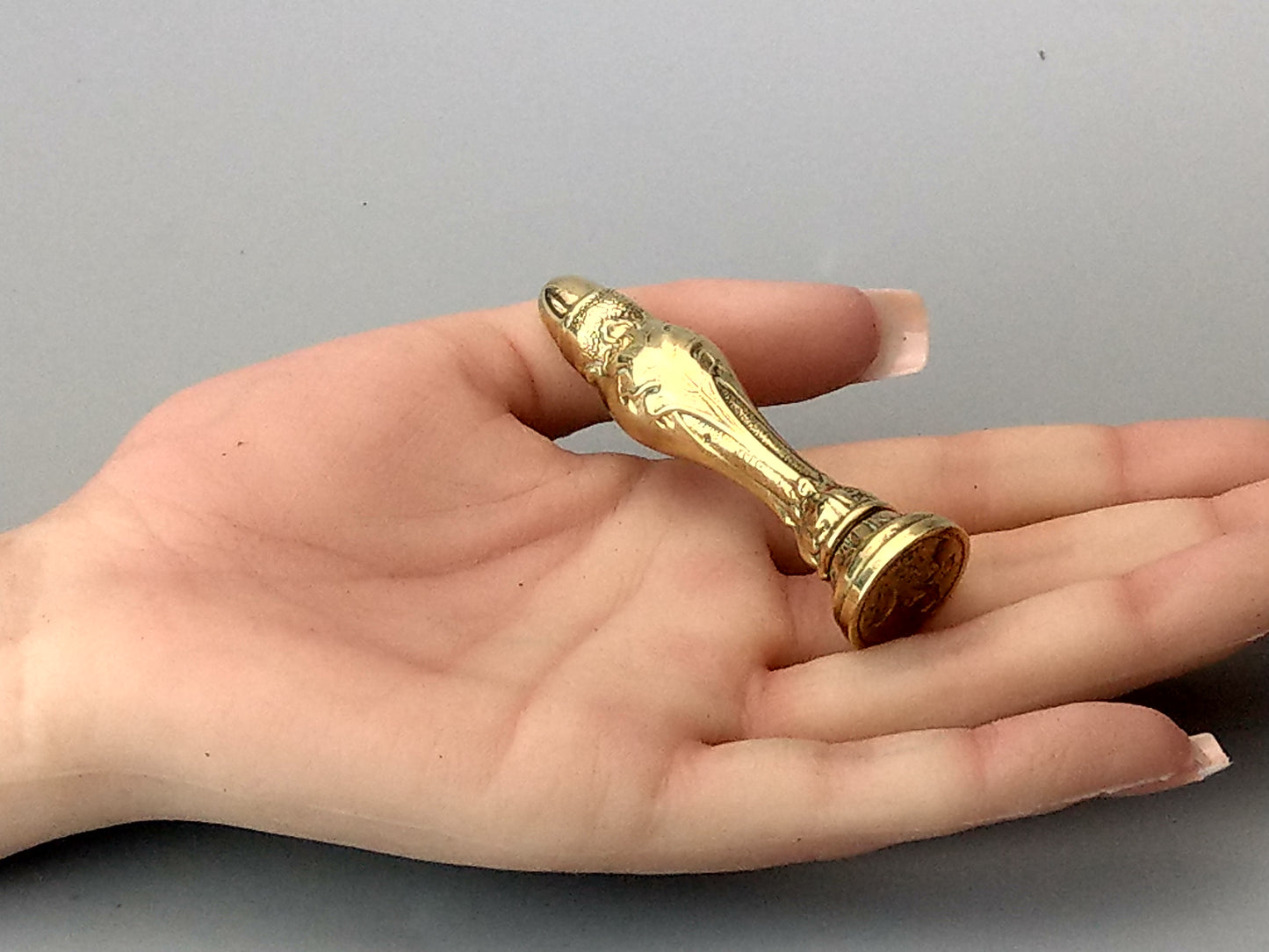 Antique Desk Wax Seal Acorn Top Letter K by J.W and co