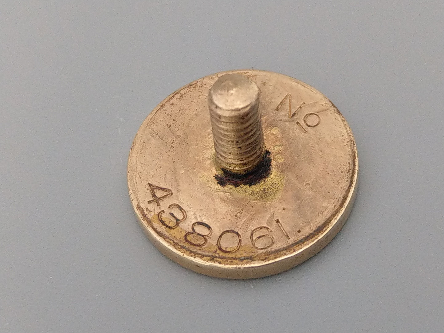 Antique Brass Desk Wax Seal Fire Hart flower with letter B