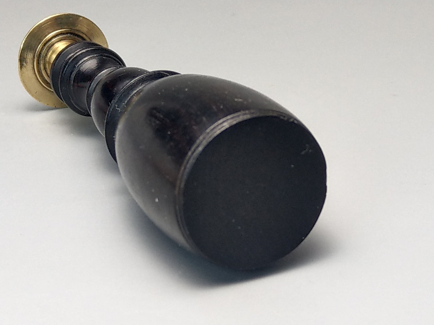Antique Wax Wafer Stamp with Ebonised Turned Wood Handle