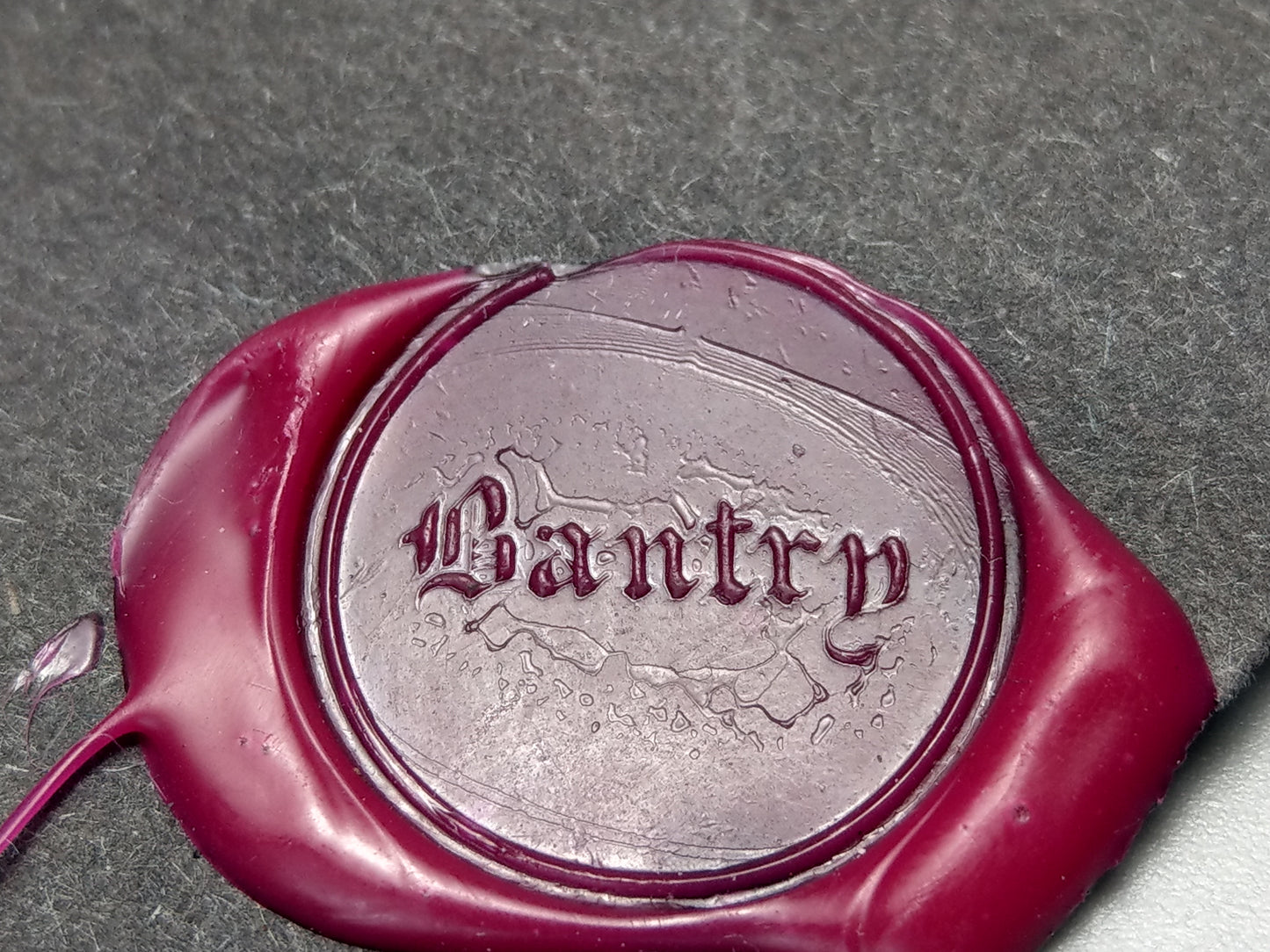 Antique Wax Seal Goldstone with coral fossil handle From Bantry Ireland
